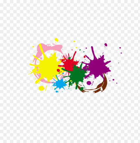 colorful paint splatters PNG format