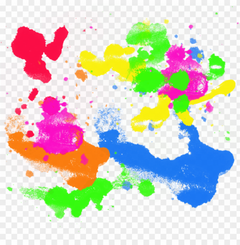 colorful paint splatters PNG Graphic with Clear Background Isolation