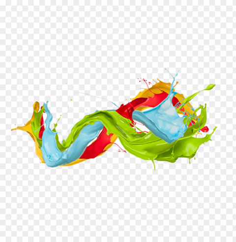 colorful paint splatters PNG Graphic with Clear Isolation