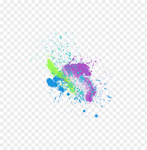 colorful water splash PNG with Isolated Transparency