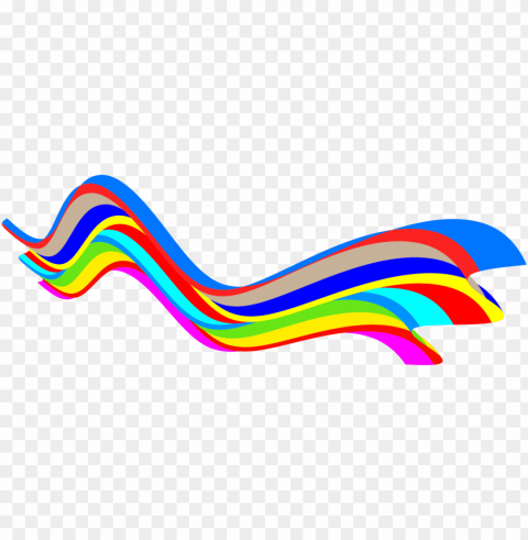 colorful waves PNG images transparent pack