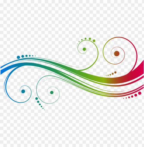 colorful waves PNG transparent graphic