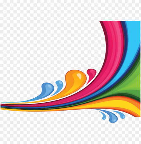 colorful waves - colour design waves Transparent Background PNG Isolated Character
