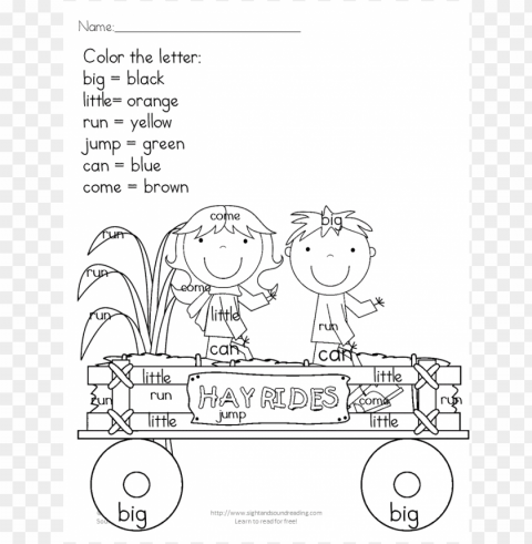 Coloring Pages Color Words Transparent PNG Images Pack