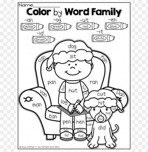 coloring pages color words Clean Background Isolated PNG Design