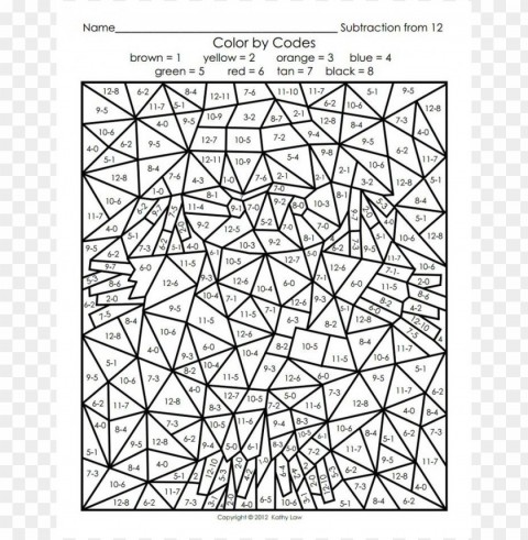 coloring pages for teenagers difficult color by number Isolated Design Element in HighQuality PNG
