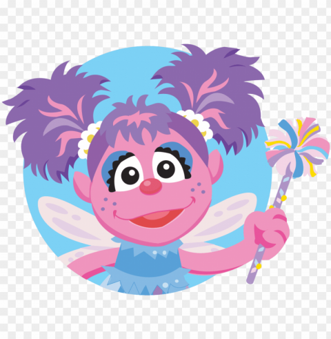 coloring pictures of sesame street characters colouring - abby sesame street japa Clear Background PNG Isolated Graphic Design