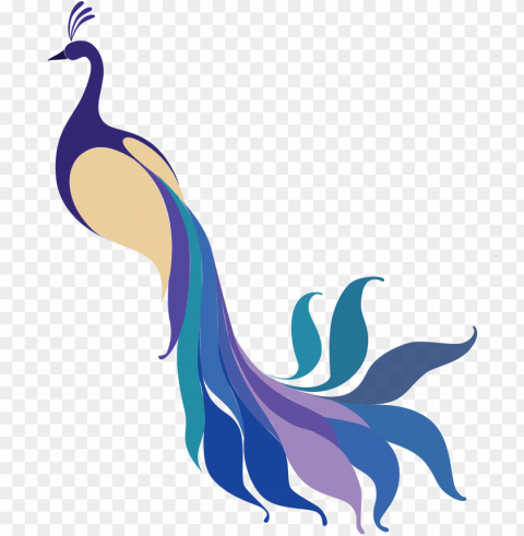 Coloured - Geometric Peacock PNG For Photoshop