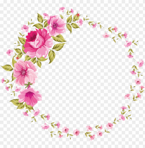 com floral frame - tags floral Transparent PNG Isolated Illustrative Element