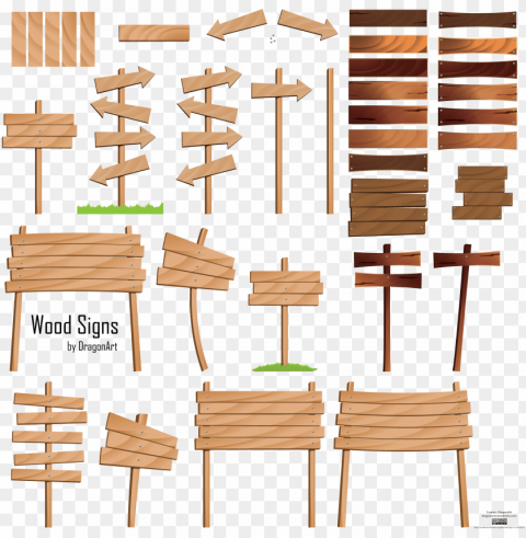 com free vector wood signs vector set - wooden road sign vector PNG for t-shirt designs