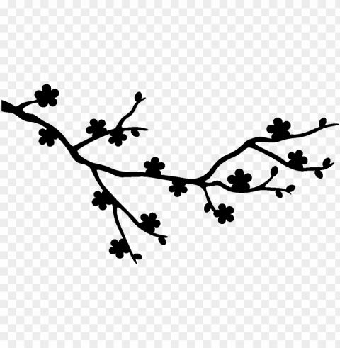 com the branch of cherry blossoms id - cherry blossom silhouette PNG download free