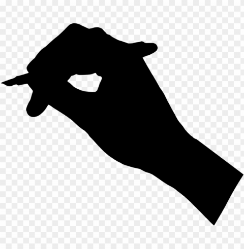 come stop by our writer's group on the second and fourth - hand holding pen silhouette Transparent background PNG gallery