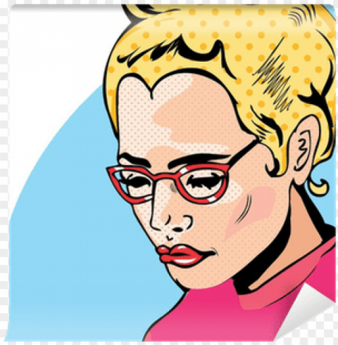 comic book art style face PNG Graphic with Isolated Transparency