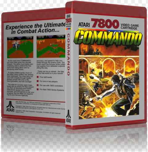 commando atari 7800- PNG Isolated Design Element with Clarity