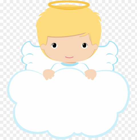 communion clipart baptism - angelito bebe animado Isolated Subject on Clear Background PNG