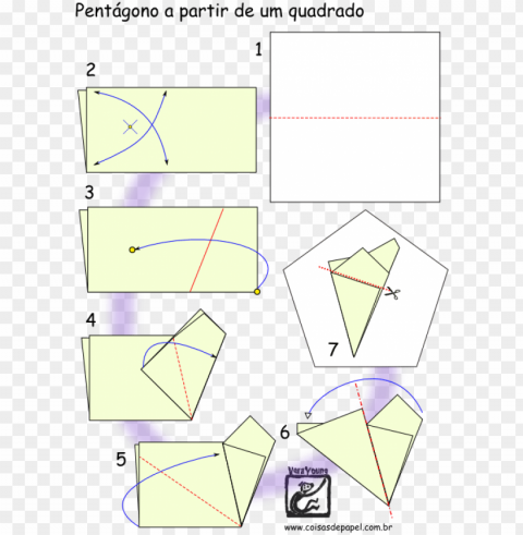 como fazer um pentagono origami Isolated Graphic on HighQuality PNG