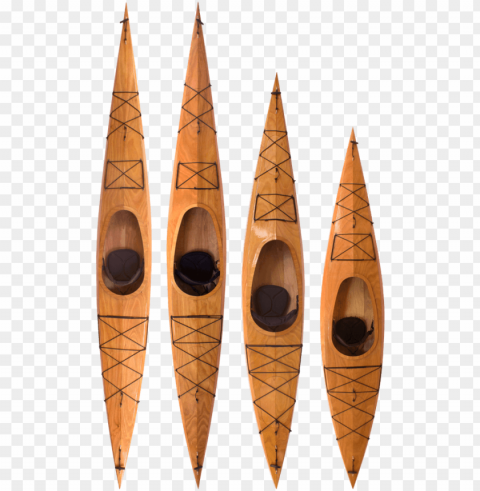 compare our wooden kayaks - sea kayak Transparent Background Isolation in PNG Format