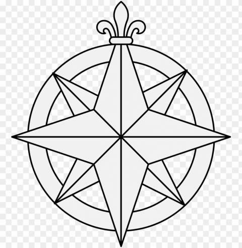 compass rose - line drawing compass rose Isolated Object with Transparency in PNG