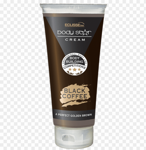 competition tanning bodybuilding in cream black coffee - cosmetics PNG with transparent overlay