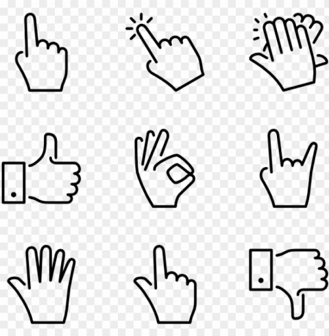 computing - hand icon vector Transparent PNG images database