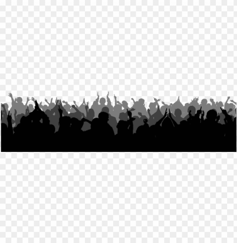 concert crowd clip art free cliparts - cheering crowd silhouette PNG Image Isolated with HighQuality Clarity