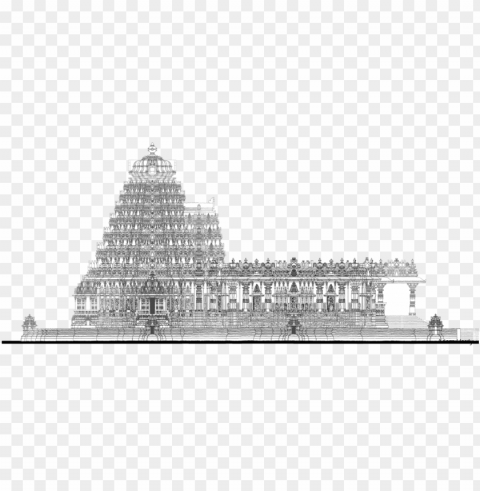 construction begins of welsh - south indian temple Transparent design PNG