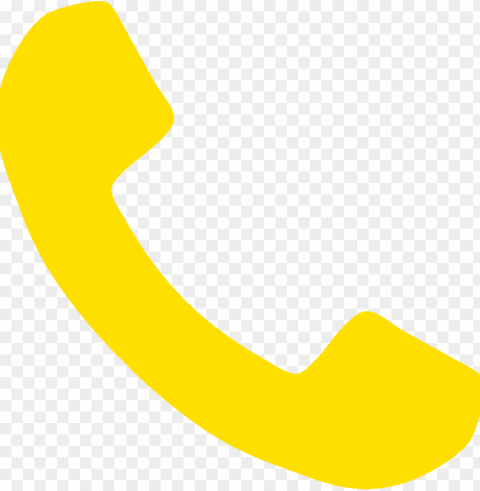 contacts - yellow phone Transparent Background Isolated PNG Icon