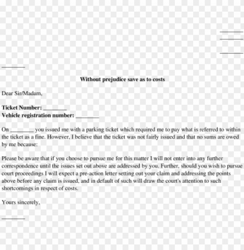 Contesting A Parking Ticket Letter Template Private - Parking Violatio Clear Background PNG Images Diverse Assortment