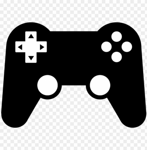 Controller Clip Art Black And White Stock - Game Icon PNG Isolated Subject With Transparency