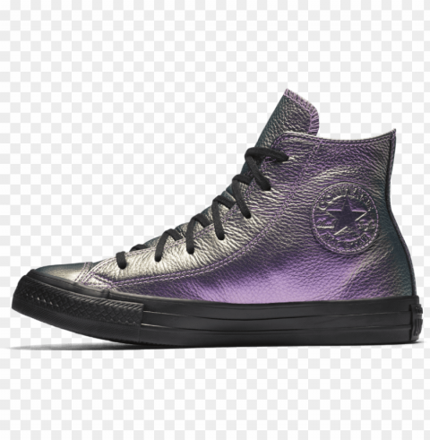 converse chuck taylor all star iridescent leather high - sneakers Clear PNG file