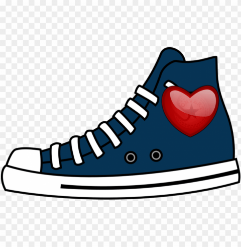 converse high top chuck taylor all stars sports shoes - converse high tops clipart Isolated Item on Clear Transparent PNG