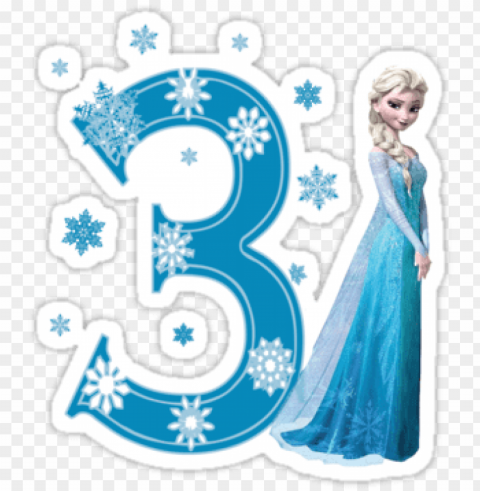 convite elsa frozen - frozen happy 3rd birthday Isolated PNG Graphic with Transparency