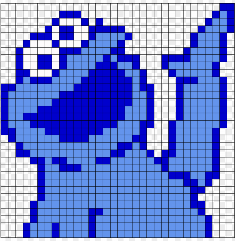 cookie monster perler bead pattern bead sprite - minecraft characters to build No-background PNGs PNG transparent with Clear Background ID 51f08dfa