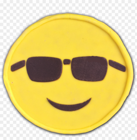 cool sunglasses emoji Transparent Background PNG Isolated Art