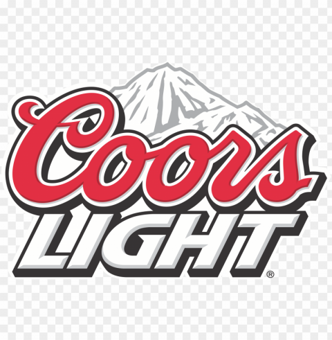 coors light logo for kids - cool light beer logo Transparent PNG Artwork with Isolated Subject