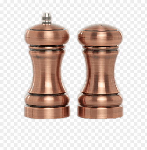 copper effect salt and pepper shaker Isolated Design Element in Transparent PNG