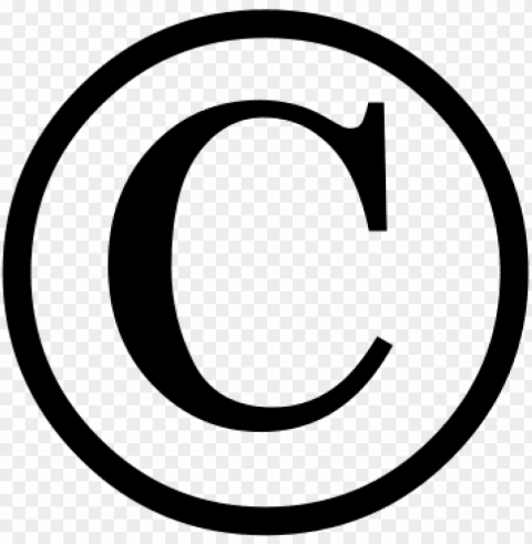 copyright 8 Isolated Graphic on Clear Transparent PNG
