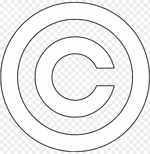 copyright symbol white - copyright logo in white Isolated PNG Image with Transparent Background