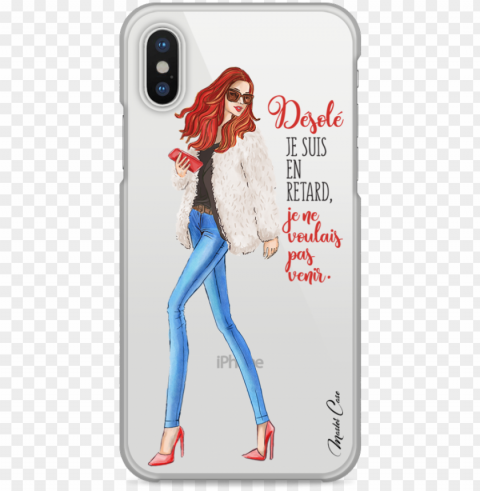 coque iphone x désolée je suis en retard - iphone x PNG high resolution free PNG transparent with Clear Background ID c8f784ad