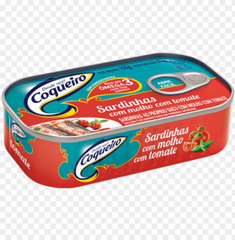 coqueiro sardines with tomato sauce - sardinha com molho de tomate Isolated Design on Clear Transparent PNG