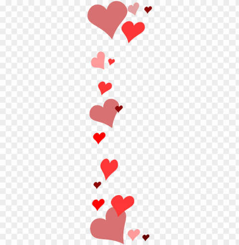 corações em - valentines heart border Transparent PNG Isolated Object