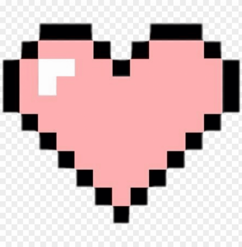 corazon pink cute cool grunge pink - pink 8 bit heart PNG images for advertising