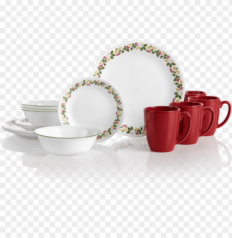 corelle livingware 16-pc dinnerware set ClearCut Background Isolated PNG Design