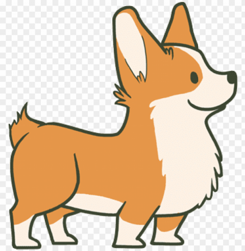 Corgi Clipart Transparent - Corgi Drawi Clear Background PNG Isolated Item