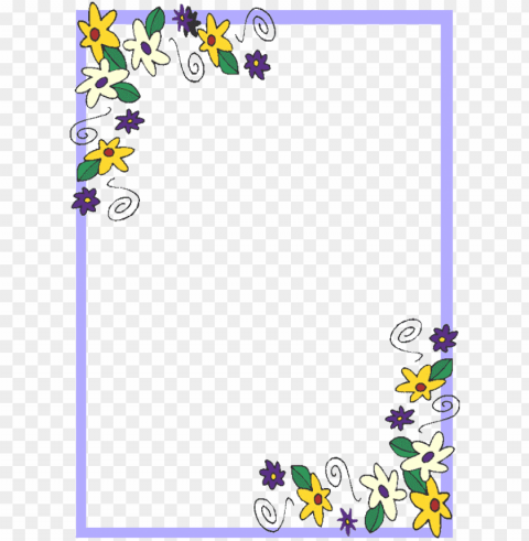 corner flowers and blue frame - flower borders and frames PNG with no bg PNG transparent with Clear Background ID e16c2379