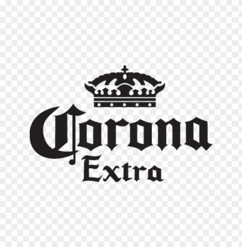 corona extra black logo vector PNG with transparent background for free
