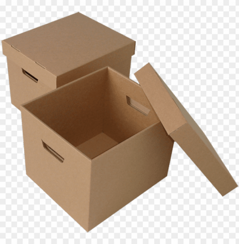 corrugated boxes die cut boxes shipping boxes - cardboard storage boxes HighQuality PNG with Transparent Isolation