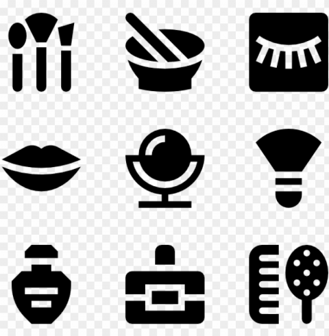 cosmetics icons free - make up icons vector Clear background PNG graphics