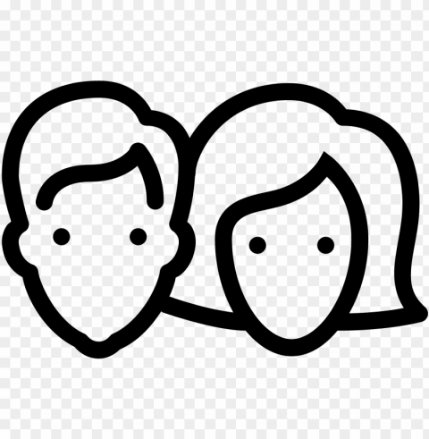 Couple Icon - Couple Icon Transparent PNG With Isolated Transparency