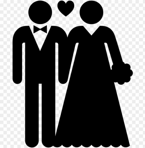 couple icon - get married icon Isolated Design Element in Transparent PNG